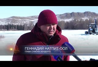 Талые воды в с. Ак-Так Чеди-Хольского кожууна