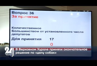 В Верховном Хурале приняли окончательное решение по «делу собак»