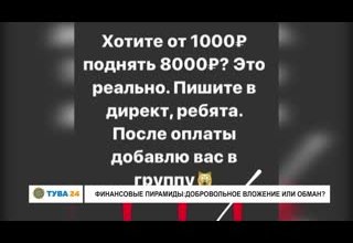 Финансовые пирамиды : добровольное вложение или обман?