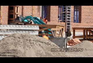 Ход строительства новой школы в с. Балгазын
